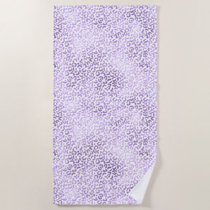 Toalha De Praia Impressão Leopardo Roxo