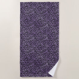 Toalha De Praia Impressão Leopardo Roxo