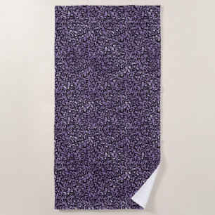 Toalha De Praia Impressão Leopardo Roxo