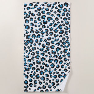 Toalha De Praia Impressão Negra-Leopardo Negra-Negra-brilhante Ele