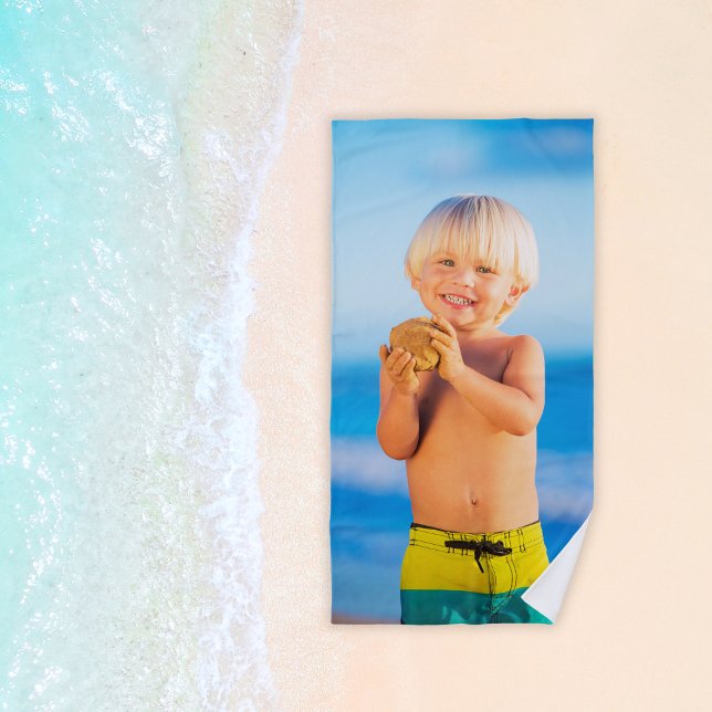 Toalha de Praia Infantil Com Foto Personalizada (Kids Beach Towel With Custom Photo
)
