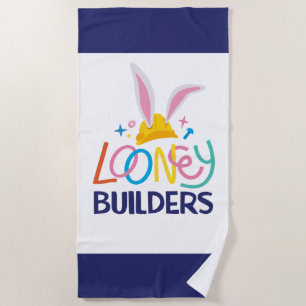 Toalha De Praia INSETOS BUNNY BUILDERS™ Logotipo empilhado do dur