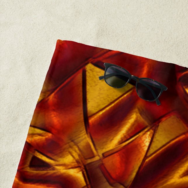 Toalha De Praia Interconexão de gravatas de laranja queimadas, efe (In Situ)