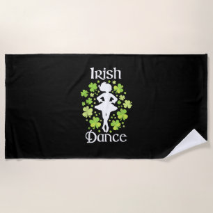 Toalha De Praia Irlandês Dança - Dançarino Irlandês Ceili Reel Dan