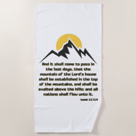 Toalha De Praia Isaiah 2:2 - Escritura de Bíblia KJV