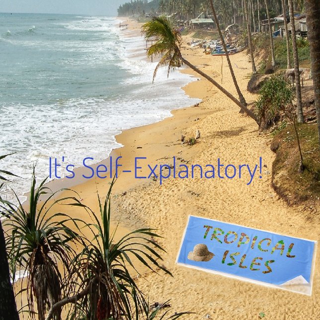 Toalha De Praia Isles Tropicais-Brwn (Criador carregado)