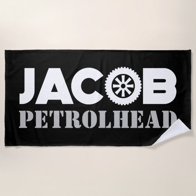 Toalha De Praia Jacob Petrol Head (Frente)