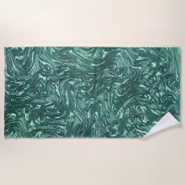 Toalha De Praia Jade texturizada e tons cianos verdes