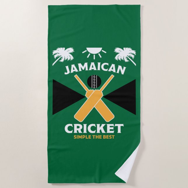 Toalha De Praia Jamaica Cricket (Frente)