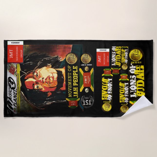 Toalha De Praia JAMAICA TRIBE DE JUDAH Beach Towel (Frente)