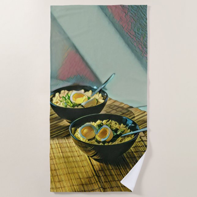 Toalha De Praia Japonês Ramen Gift (Frente)