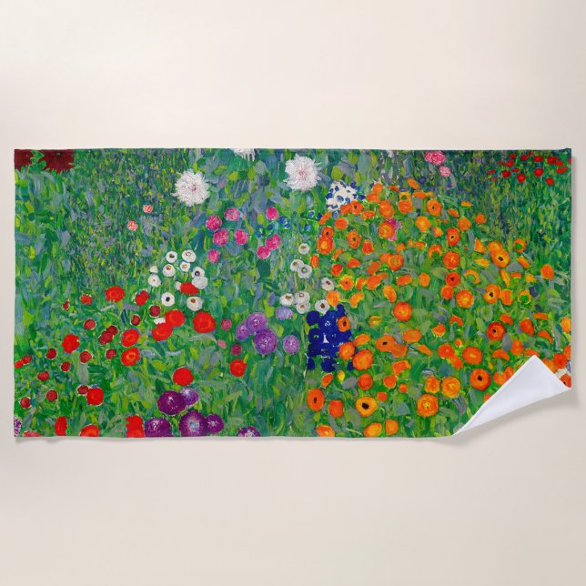 Toalha De Praia Jardim de Algodão Gustav Klimt (Frente)