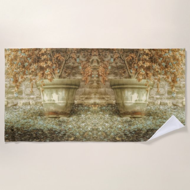 Toalha De Praia Jardim Russo do Outono (Frente)