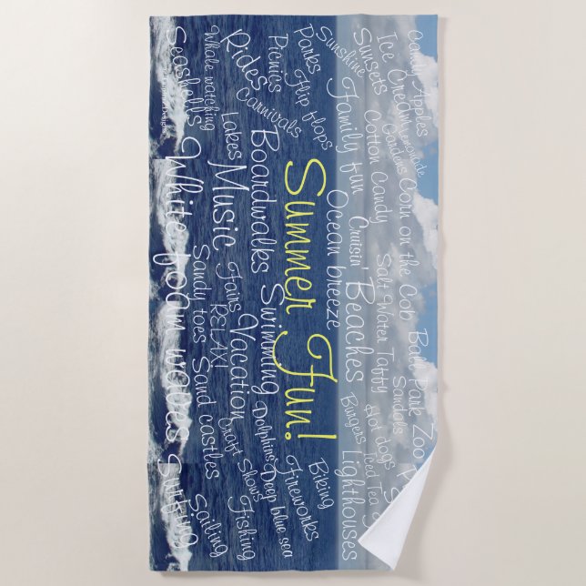 Toalha De Praia Jersey Shore Coisas Divertidas a Fazer (Frente)