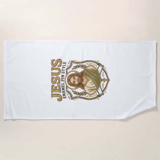 Toalha De Praia Jesus Enamel Pin Estilo Jesus Enamel Pin Cristão
