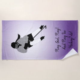 Toalha De Praia Jogador de Hóquei em Gelo