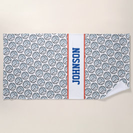 Toalha De Praia Jogador de vôlei NOME Esporte Ventilador