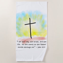 Toalha De Praia JOHN 14:6 Beach Towel