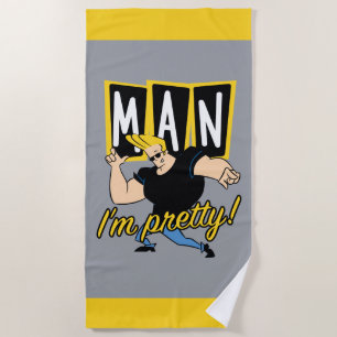 Toalha De Praia Johnny Bravo - Homem, estou Bonito