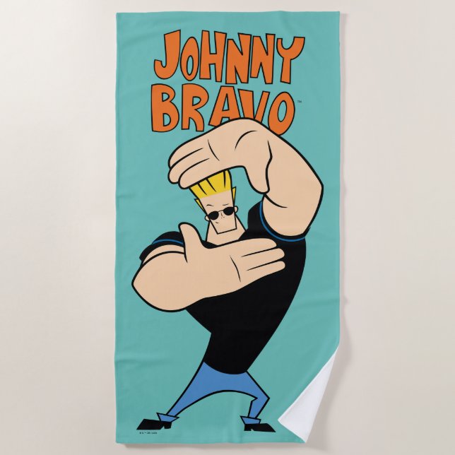 Toalha De Praia Johnny Bravo Picture Frame Pose (Frente)
