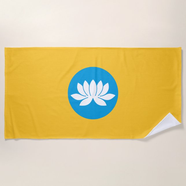 Toalha De Praia Kalmykia Flag (Frente)