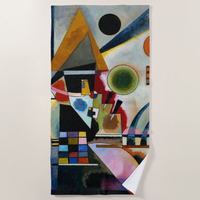 Toalha De Praia Kandinsky - Pintura famosa e balançante,  (Frente)