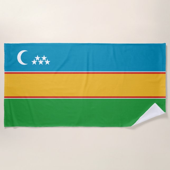 Toalha De Praia Karakalpakstan Flag (Frente)