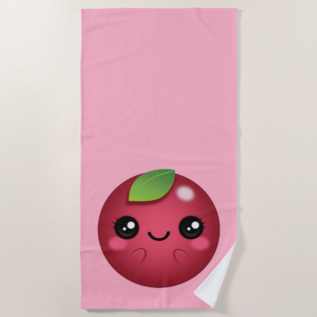 Toalha De Praia Kawaii Cranberry (Frente)