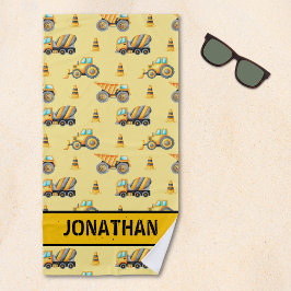 Toalha De Praia Kids' Construction Truck – Fun & Customizable