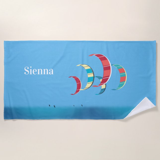 Toalha De Praia Kitesurfing (Frente)