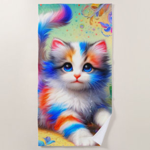 Toalha De Praia Kitten Art
