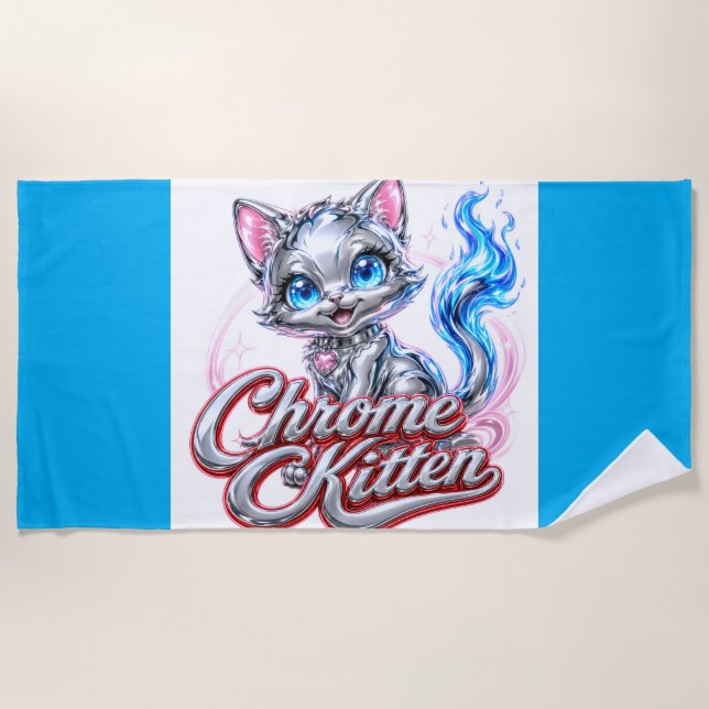 Toalha de Praia Kitten Chrome (Frente)