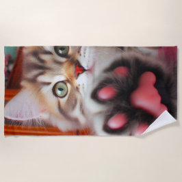 Toalha De Praia Kitten e Paw