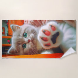 Toalha De Praia Kitten e Paw