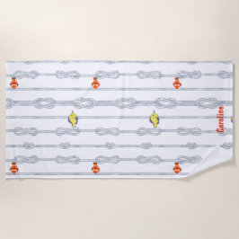 Toalha De Praia Knots and little fishes. Customisable