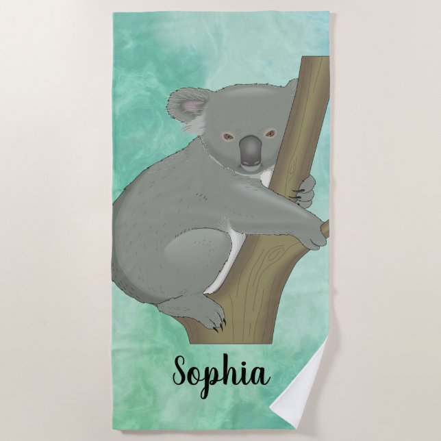 Toalha De Praia Koala Bear Design Beach Towel (Frente)