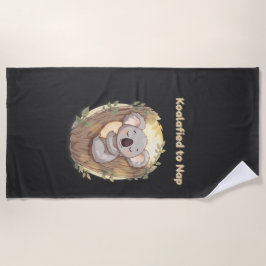Toalha De Praia "Koalafied para Soneca – Camiseta de Koala Sonolen