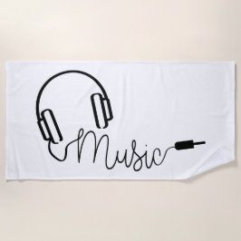 Toalha De Praia Koptelefoon voor muziek app, radio of mp3 luiteren