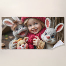 Toalha De Praia Kuschelfreunde im Herbstzauber