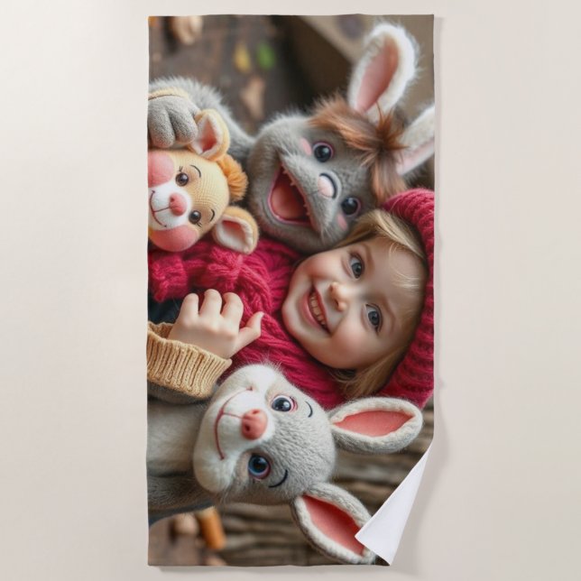 Toalha De Praia Kuschelfreunde im Herbstzauber (Frente)