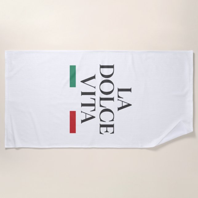 Toalha De Praia La Dolce Vita Beach Towel - Verão italiano (Frente)