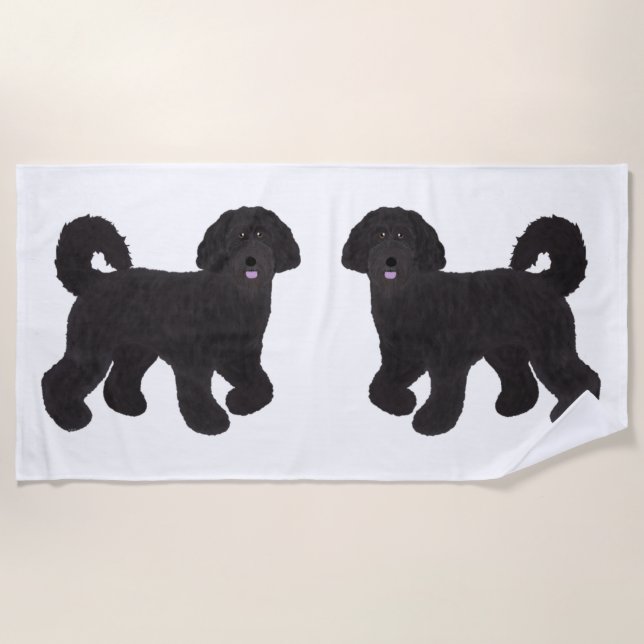 Toalha De Praia Labradoodle Beach Towel (Frente)