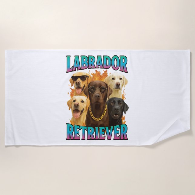 Toalha De Praia Labrador Retriever (Frente)