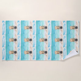 Toalha De Praia ladie na praia