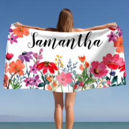 Toalha De Praia Ladies Nome Personalizado Menina 