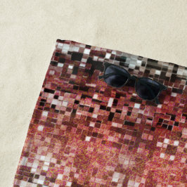 Toalha De Praia Ladrilho vermelho manchado com spray tinta