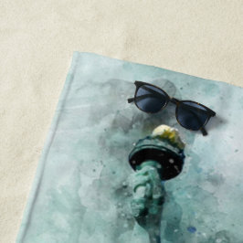 Toalha De Praia Lady Liberty Beach Towel