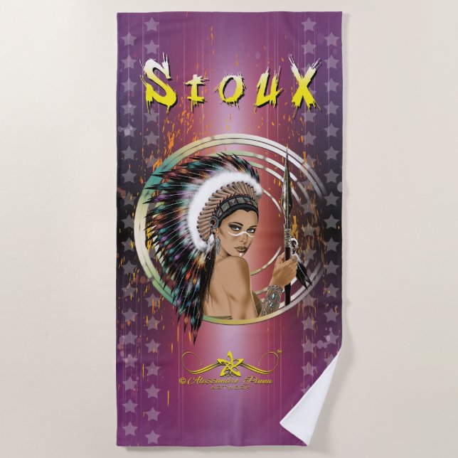 Toalha De Praia Lady Sioux (Frente)