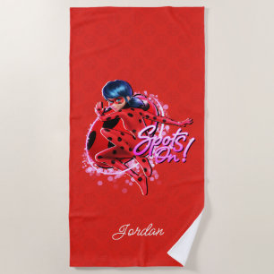 Toalha De Praia Ladybug Miraculoso Pontos No Gráfico