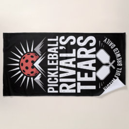 Toalha De Praia Lágrimas de Pickleball Rival Engraçadas